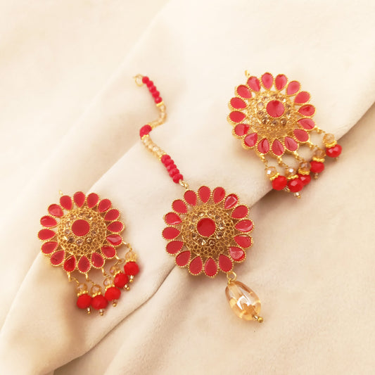 Red Bindi Tikka Set 0807