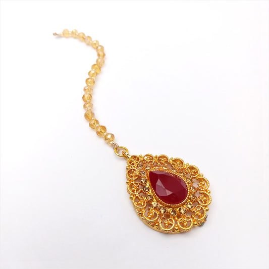 maroon polki bindiya