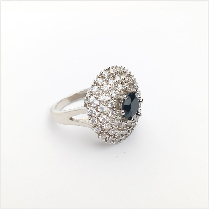 one carat black ring