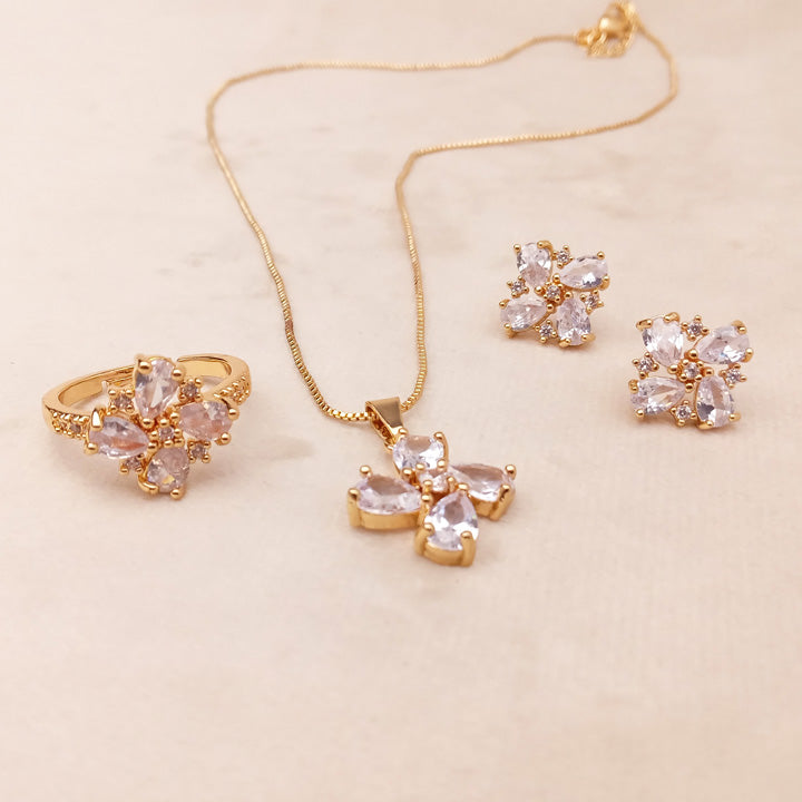gold jewelry set with ring