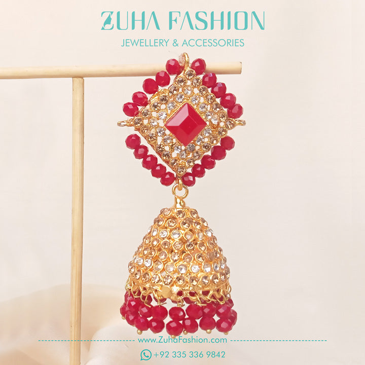 Red Jhumka Design for Girls 0902