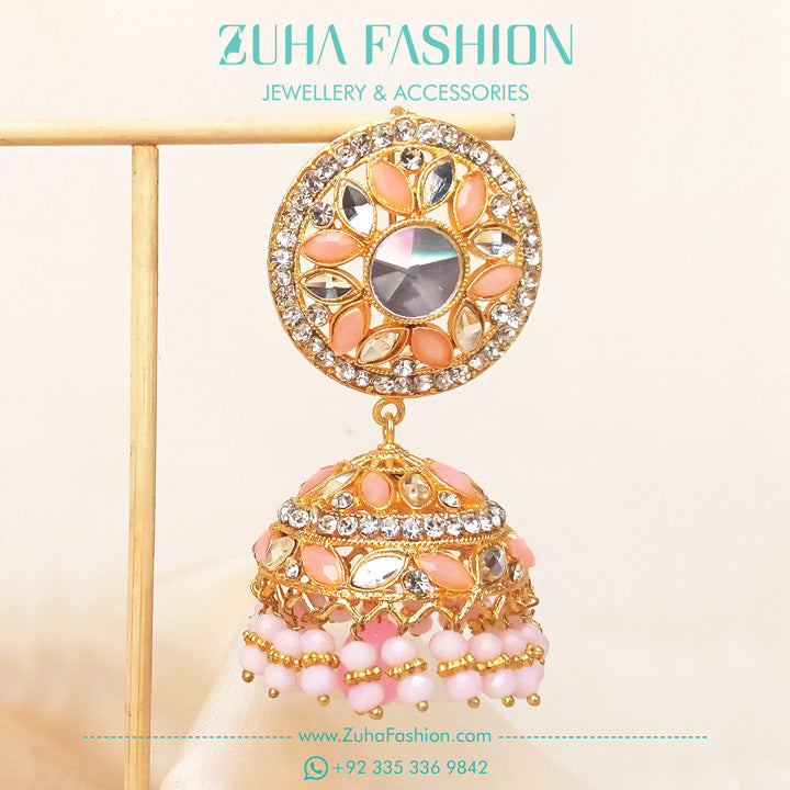 Pink Jhumka Design for Girls 0904