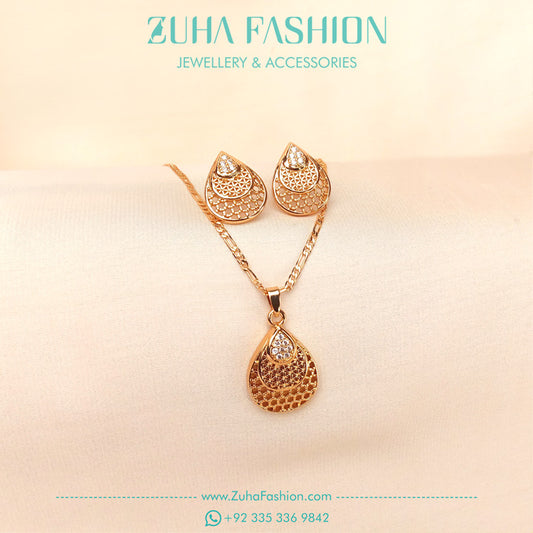 Gold Design Necklace Set for Girls 0957A