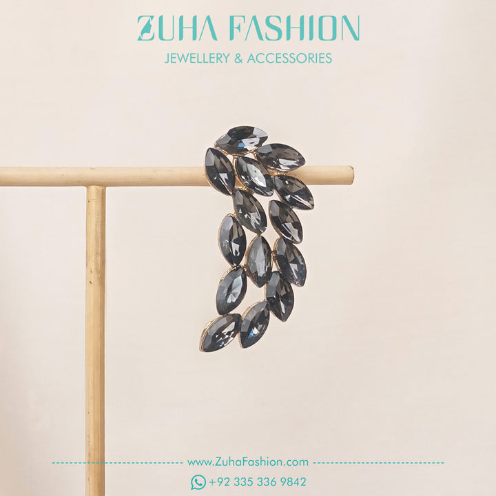 Black Crystal Earrings for Girls 0985