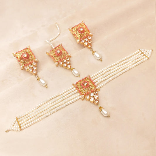 Gorgeous White Bridal Choker Set 0779