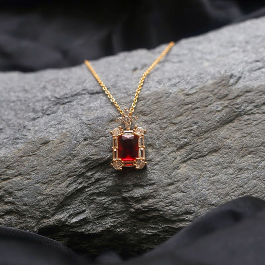 Red Zircon Pendant 1952