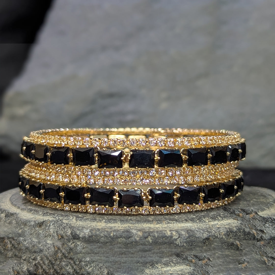Zircon Black One Karat Kara Pair 1567