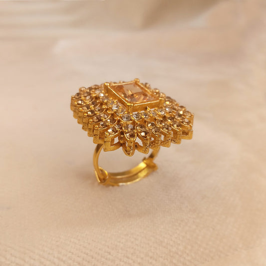 adjustable kundan ring