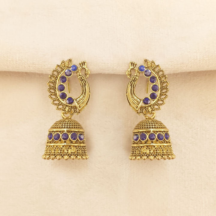 Blue Peacock Jhumka 0650