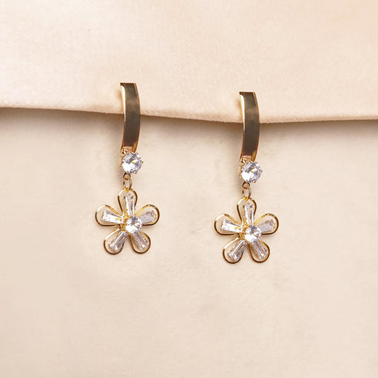 Floral Crystal Earrings 0683