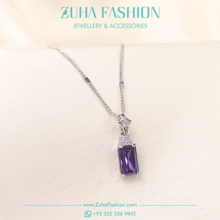 Purple Crystal Locket for Girls 0968