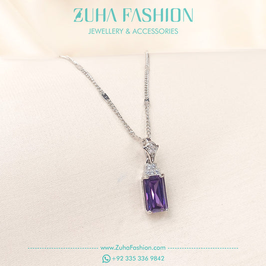 Purple Crystal Locket for Girls 0968