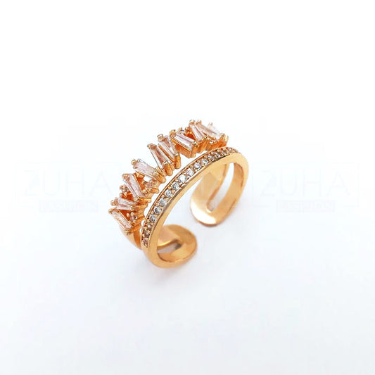 zircon gold ring for girls