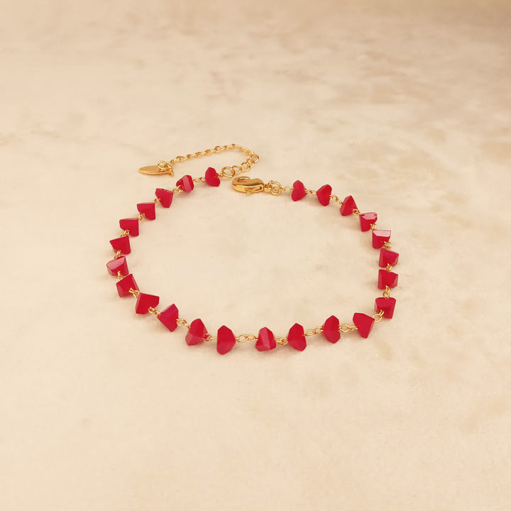 Red Beads Anklet 0627