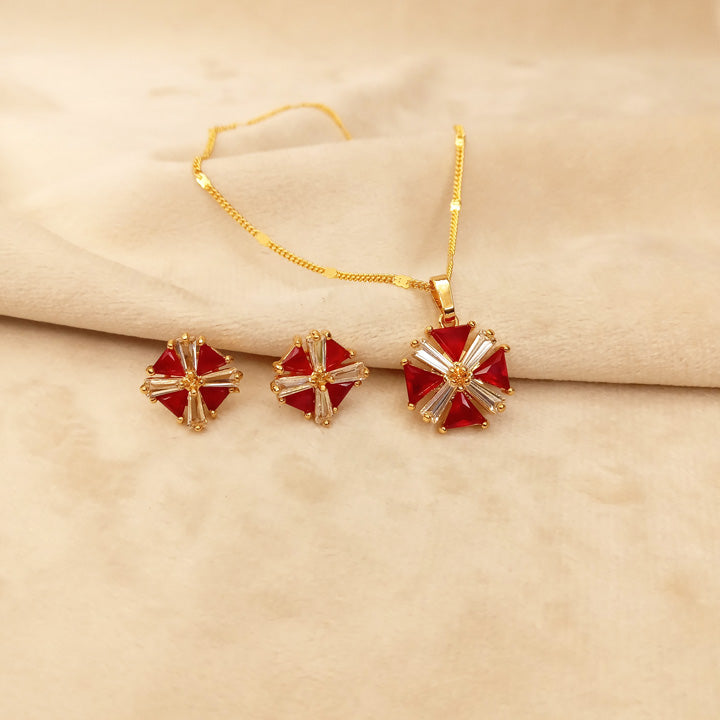 Red Zircon Set for Girls 0305
