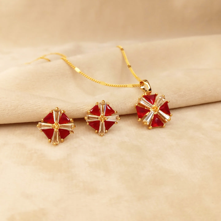 Red Zircon Set for Girls 0305