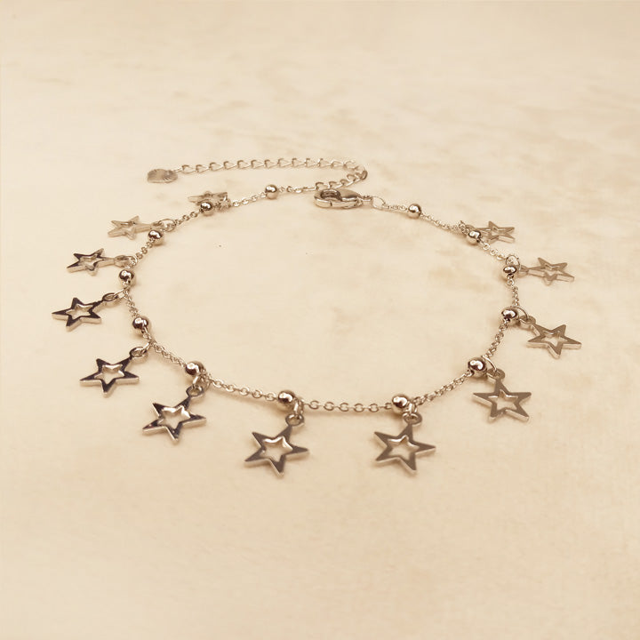 Silver Star Anklet 0624