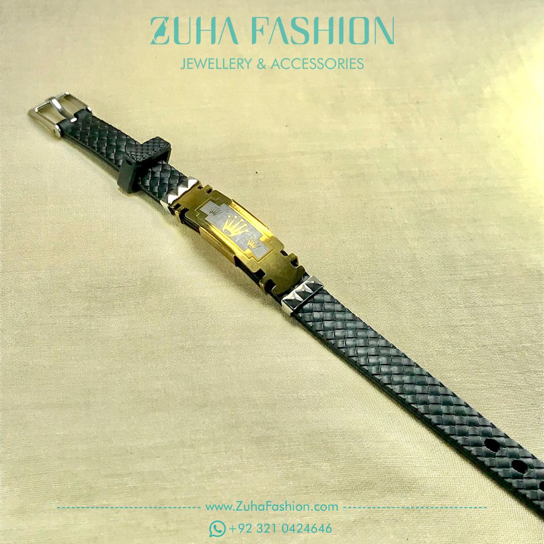 Adjustable Black Bracelet For Men's 1008