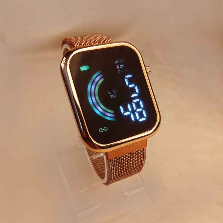 Copper Magnet Strap Digital Watch 0569