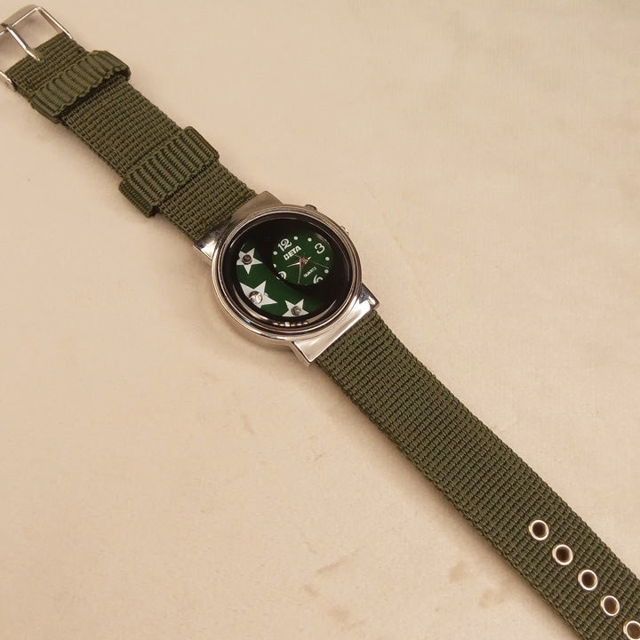 Green Strap Wrist Watch 0562