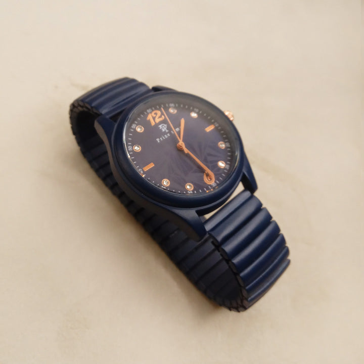 Elastic Blue Strap Bracelet Watch 0571