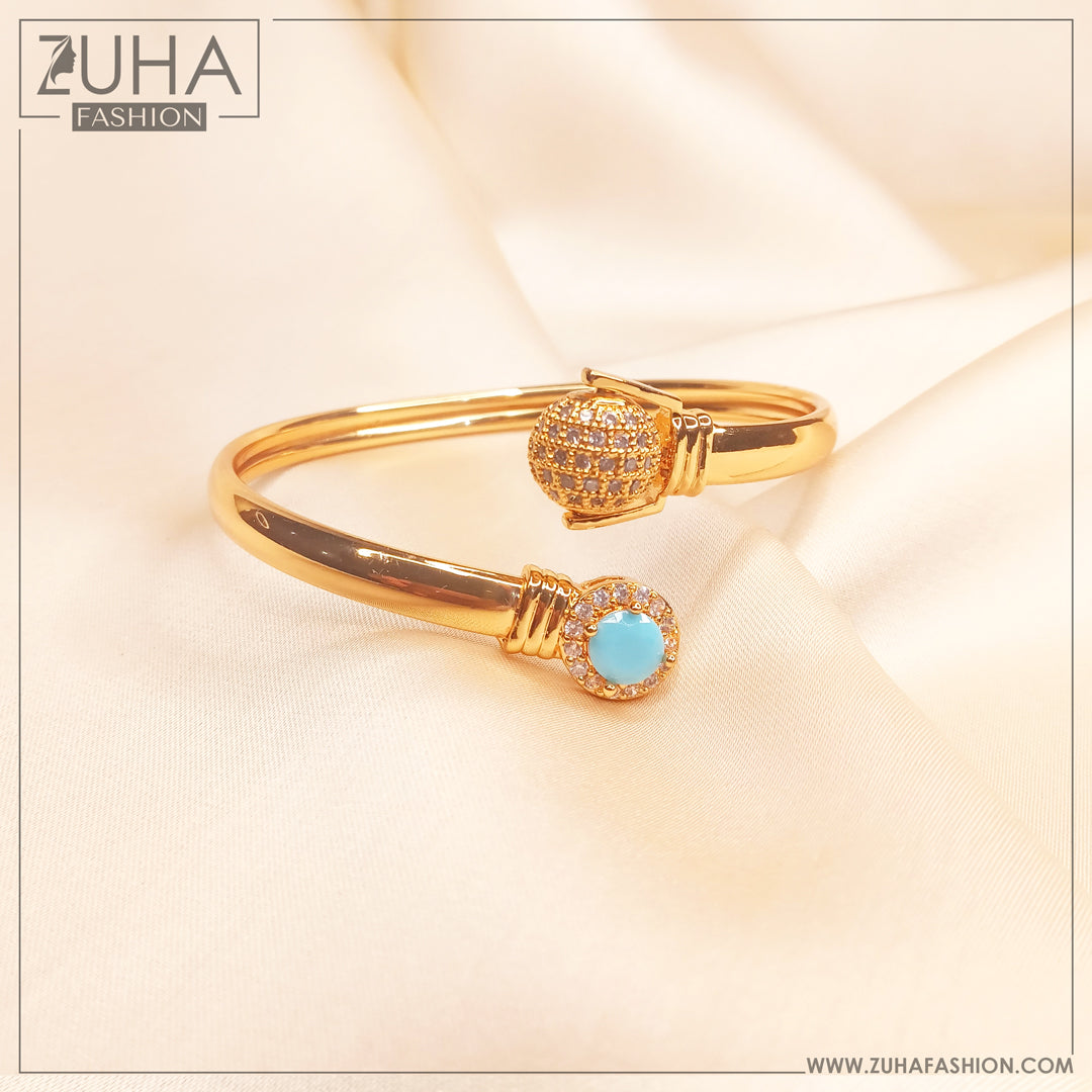 Trendy Crystal Ball Turquoise Bangle 0388