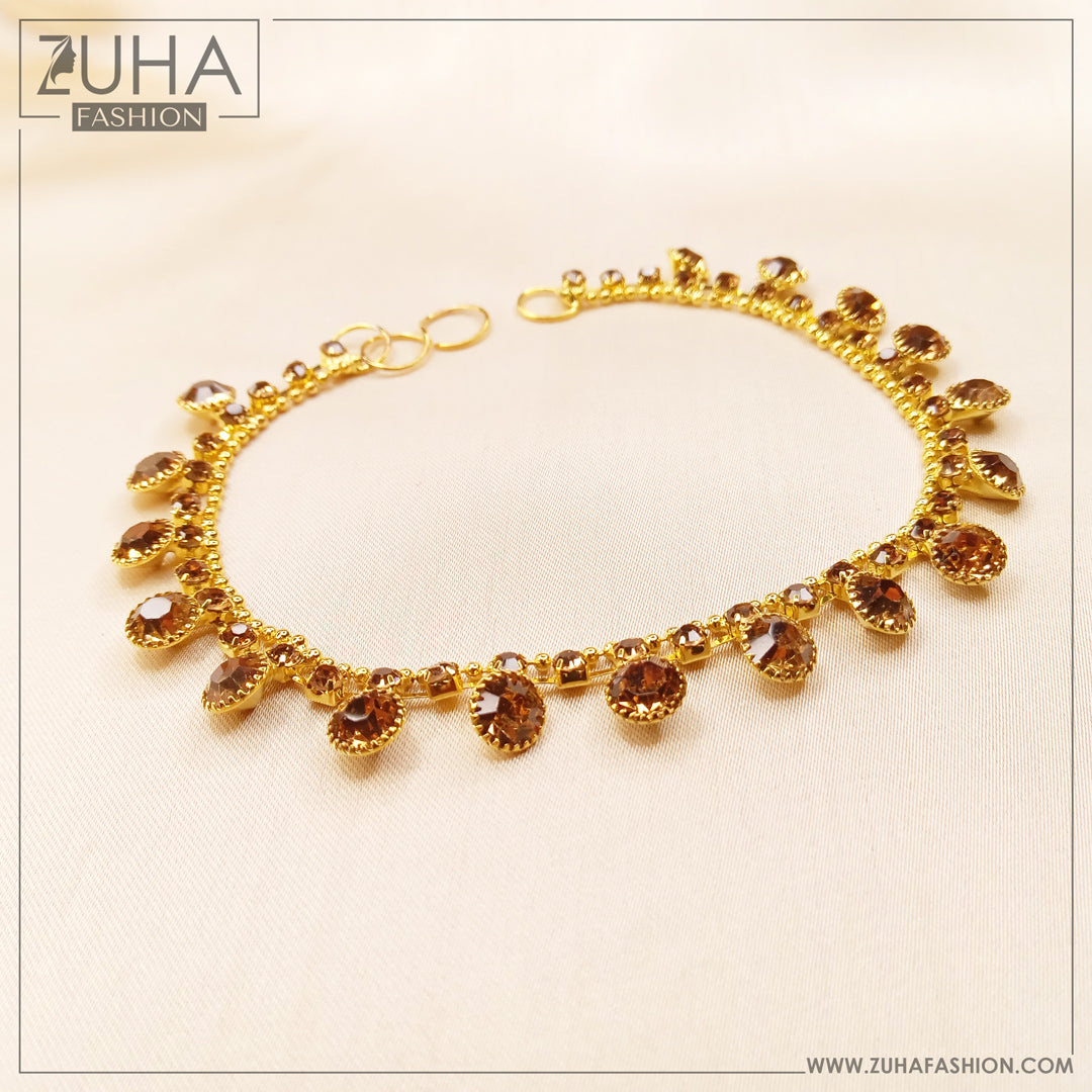 Champagne Beads Anklet 0479