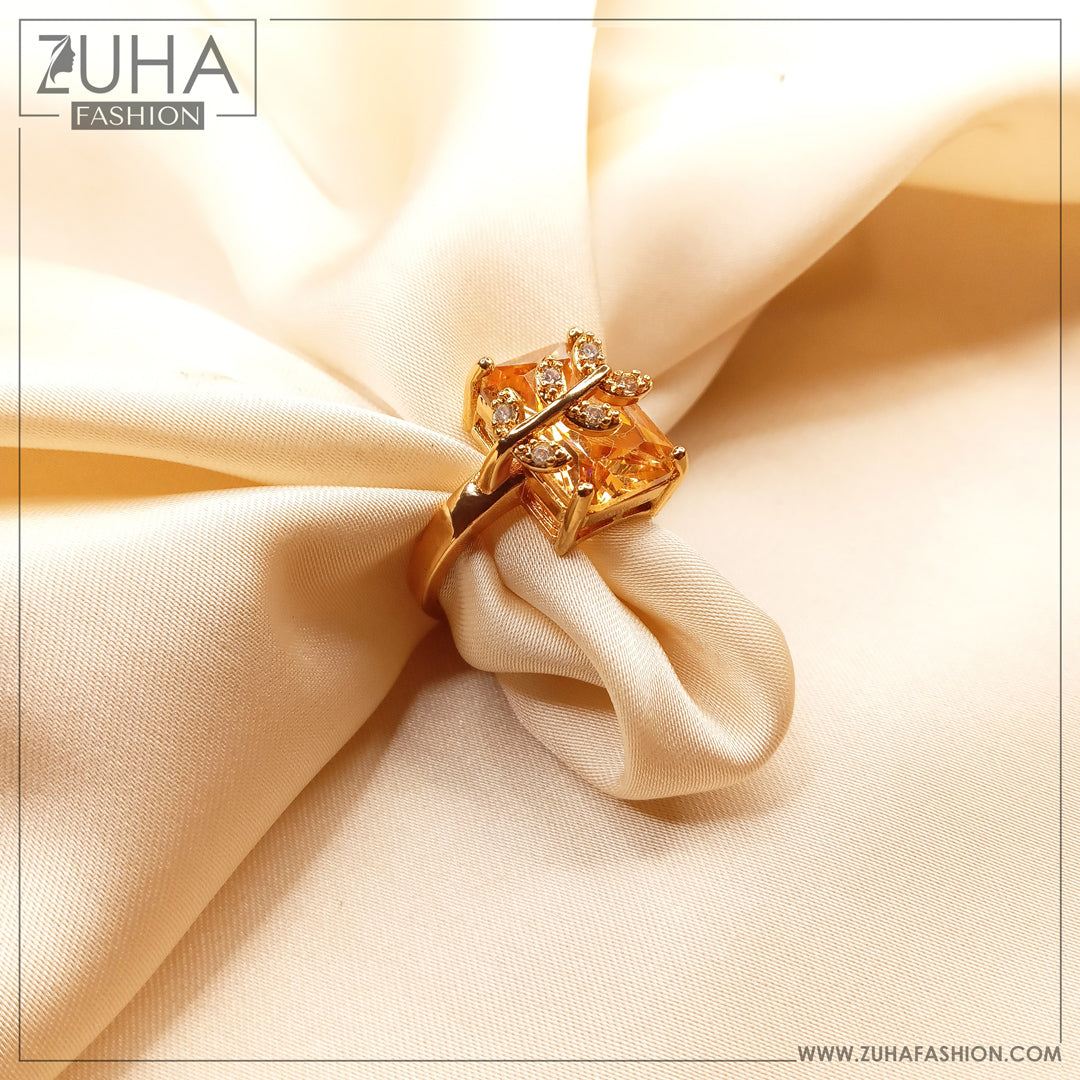 Elegant Champage Adjustable Size Ring 0476