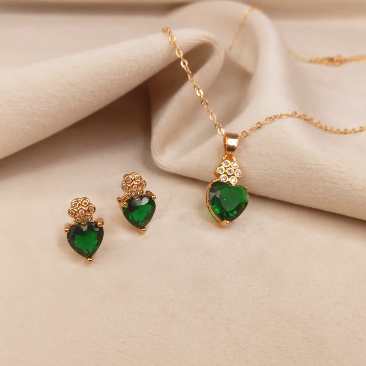 crystal green necklace