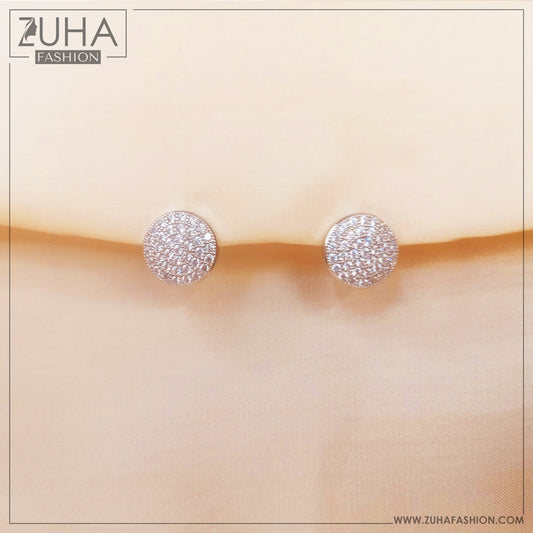 Micro Crystals Silver Ear Studs 0229