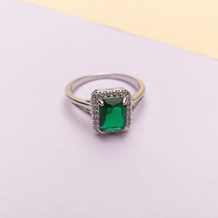 Premium Green Zircon Ring for Girls 0945