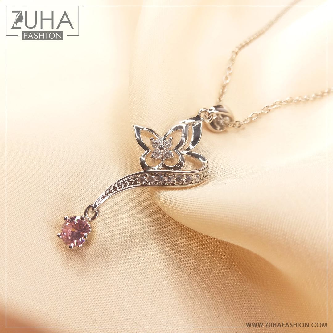 Pink Crystal Heart Locket for Girls 0491