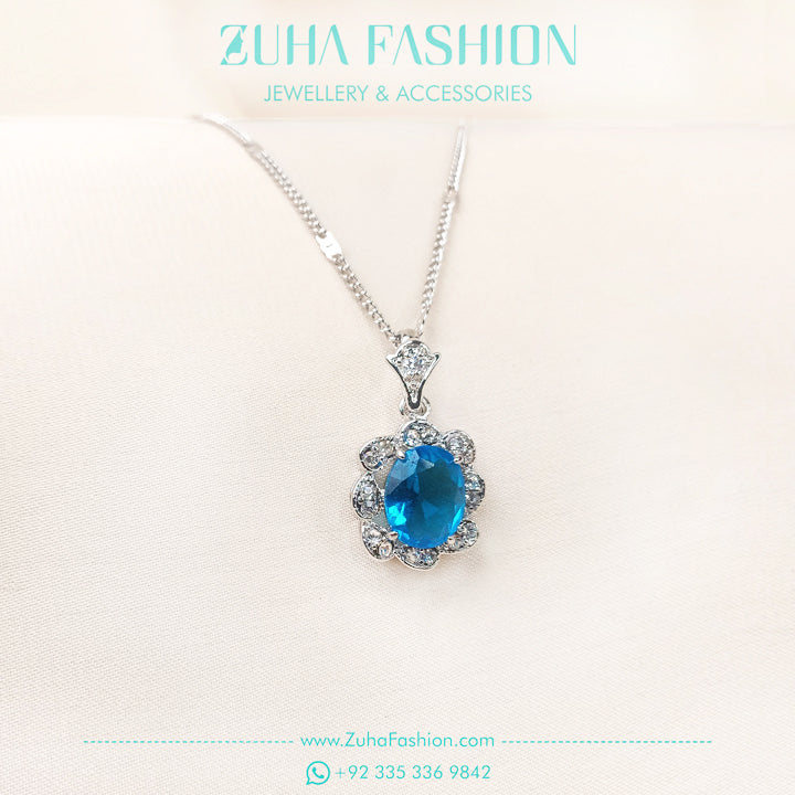 Blue Crystal Locket for Girls 0970