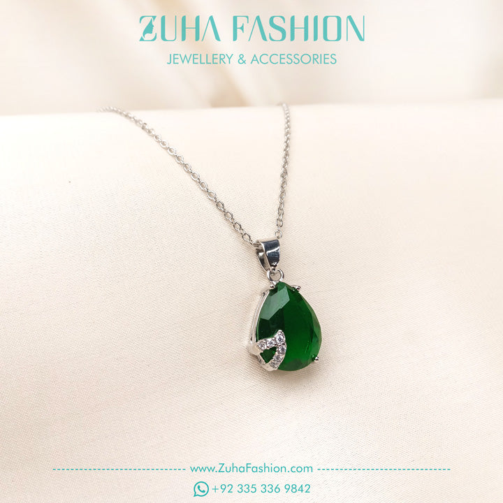 Green Crystal Locket for Girls 0971