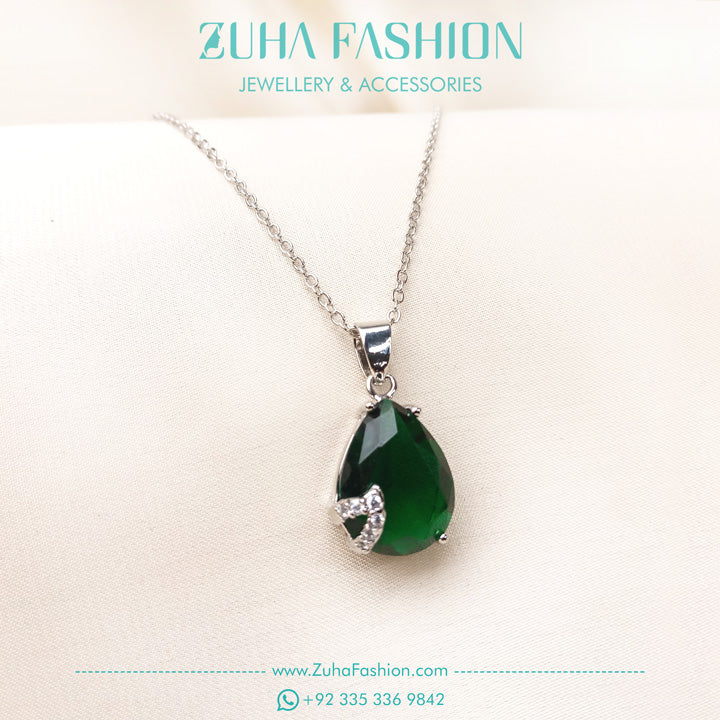 Green Crystal Locket for Girls 0971