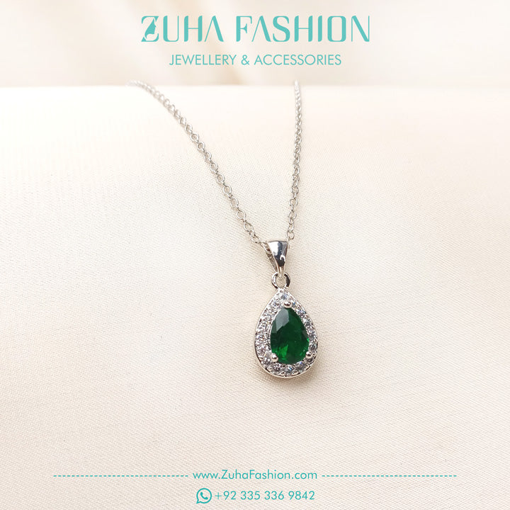 Green Crystal Locket for Girls 0974