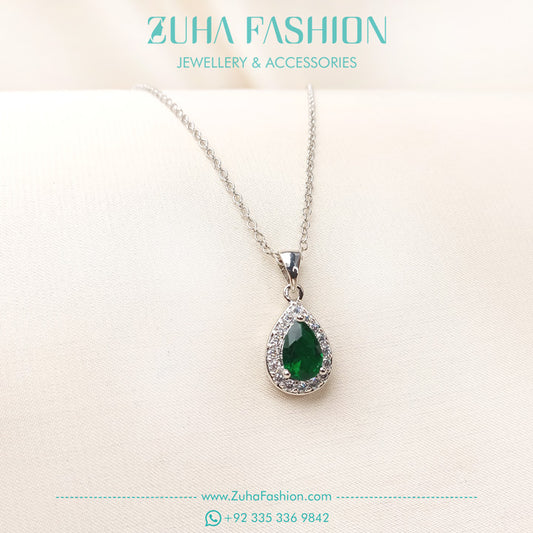 Green Crystal Locket for Girls 0974