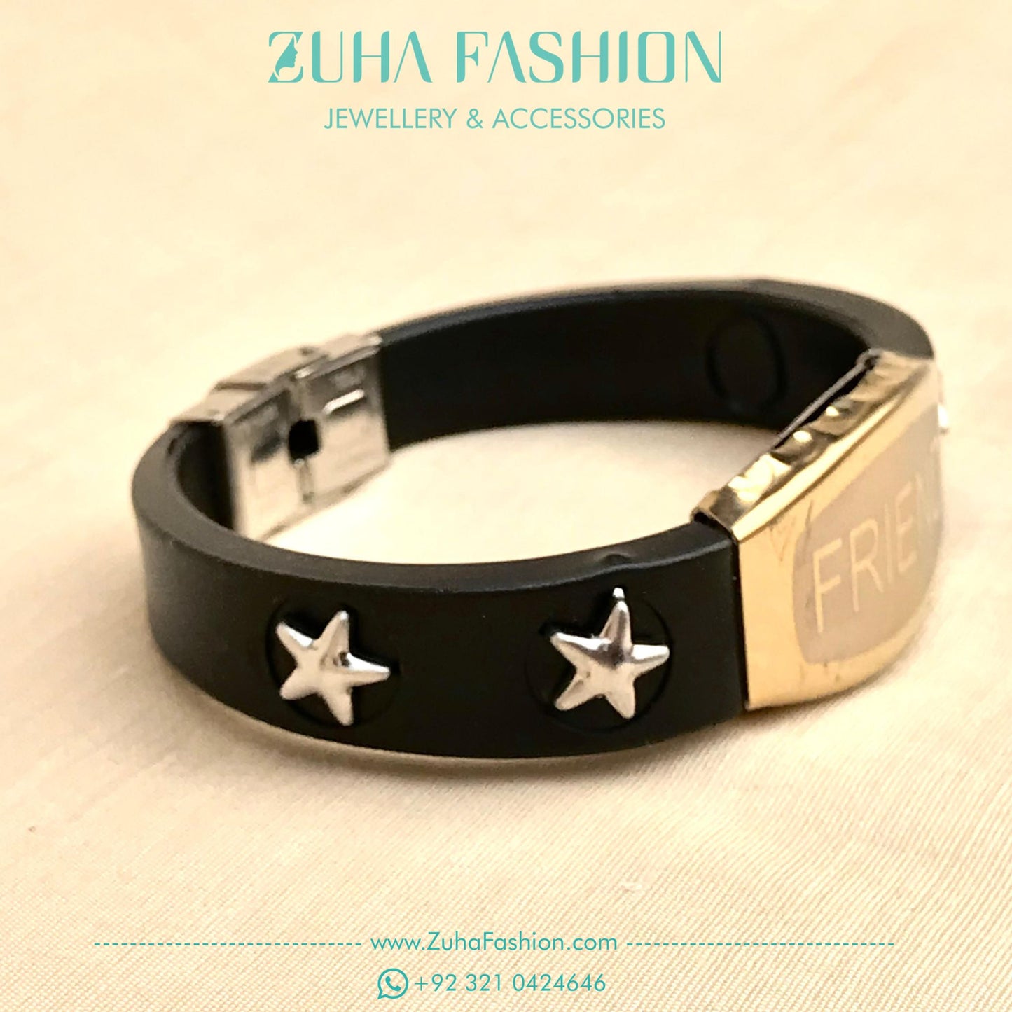 Friend Bracelet Black Wrist Band 0703