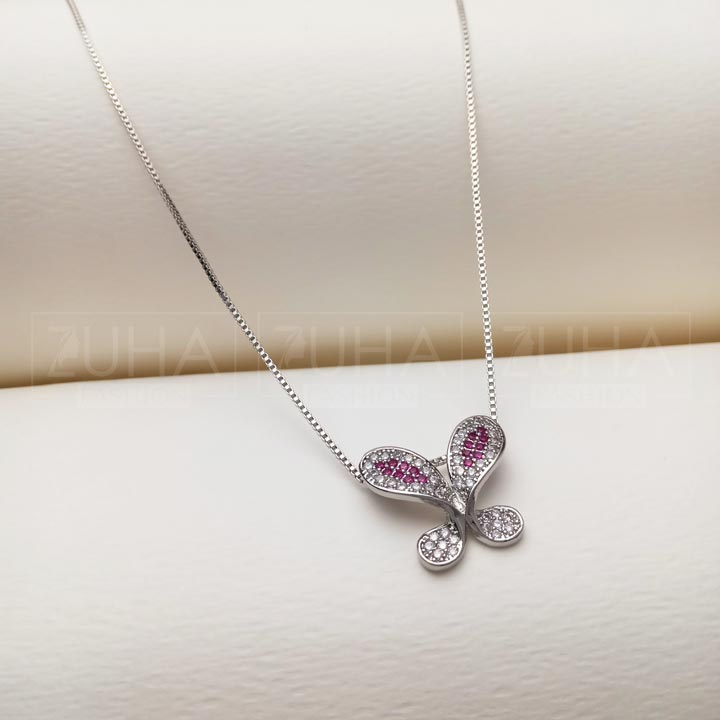 butterfly silver locket for girls