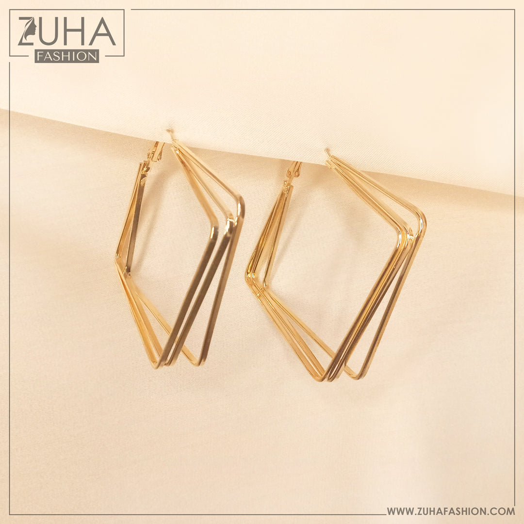 Funky Golden Bali Earrings 0003