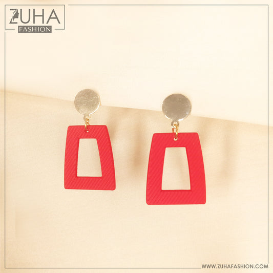 Funky Red Earrings 0012