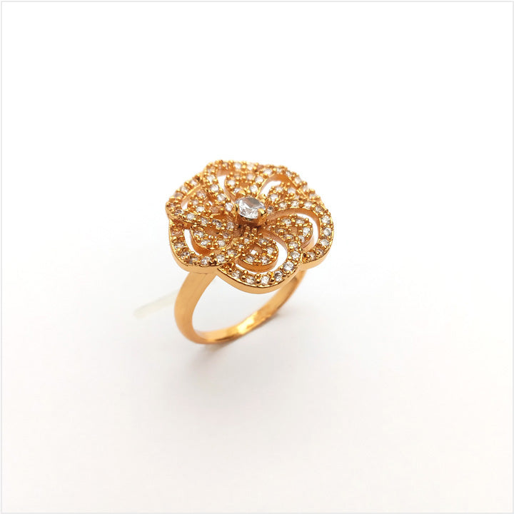 one carat flower ring
