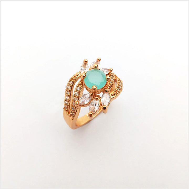 one carat sea green ring