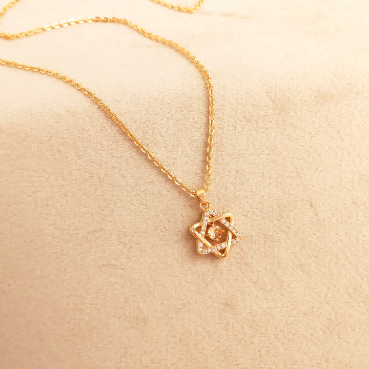 star gold necklace for girls