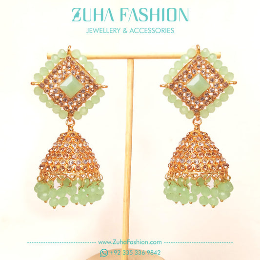 Green Jhumka Design for Girls 0902