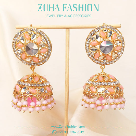 Pink Jhumka Design for Girls 0904