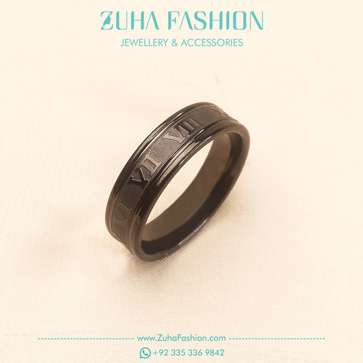 Black Numbers Ring for Men 0995