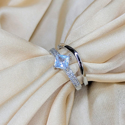 Aurora White Adjustable Ring 4140