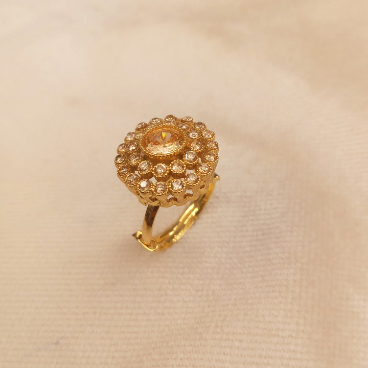 adjustable kundan ring