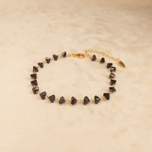 Black Beads Anklet 0627